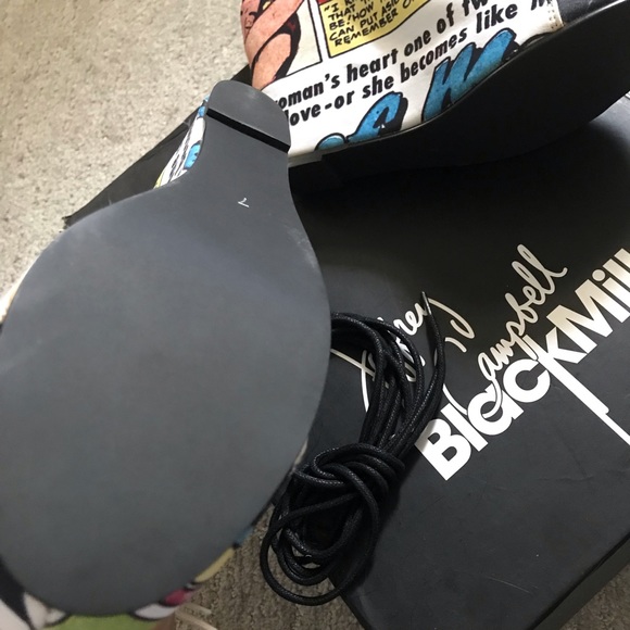 BNIB Jeffrey Campbell x Black Milk ‘Sick of Men’ 99 Tie Lace-Up Wedges / Size 7 - Picture 6 of 12